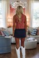 A Good Time Mini Skort - Dark Wash