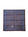 Blue Burgundy Paisley Handkerchief