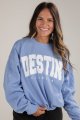 Blue Destin Florida Block Letter Sweatshirt