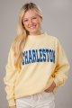 Charleston Graphic Yellow Mockneck Sweatshirt