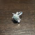 Dangle Cz Green Turtle Ring