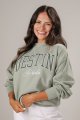 Destin Florida Embroidered Sage Oversized Sweatshirt