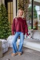 FINAL SALE - Laid-Back Oversized Burgundy Pullover
