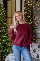 FINAL SALE - Laid-Back Oversized Burgundy Pullover