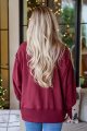 FINAL SALE - Laid-Back Oversized Burgundy Pullover
