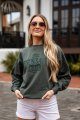 Jesus Saves Club Graphic Hunter Green Pullover
