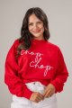 Red Chop Chop Script Pullover
