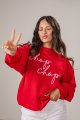 Red Chop Chop Script Pullover