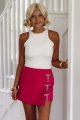 Rhinestone Bow Mini Skort - Pink (FINAL SALE)