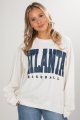 White Atlanta Baseball Sweatshirt