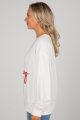 White Chop Chop Script Sweatshirt