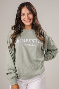 Gainesville Sage Relaxed Pullover
