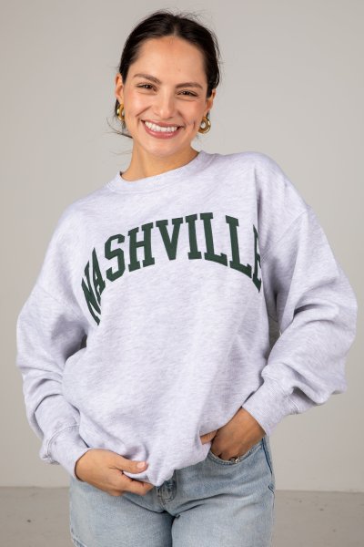 Nashville Graphic Heather Grey Pullover